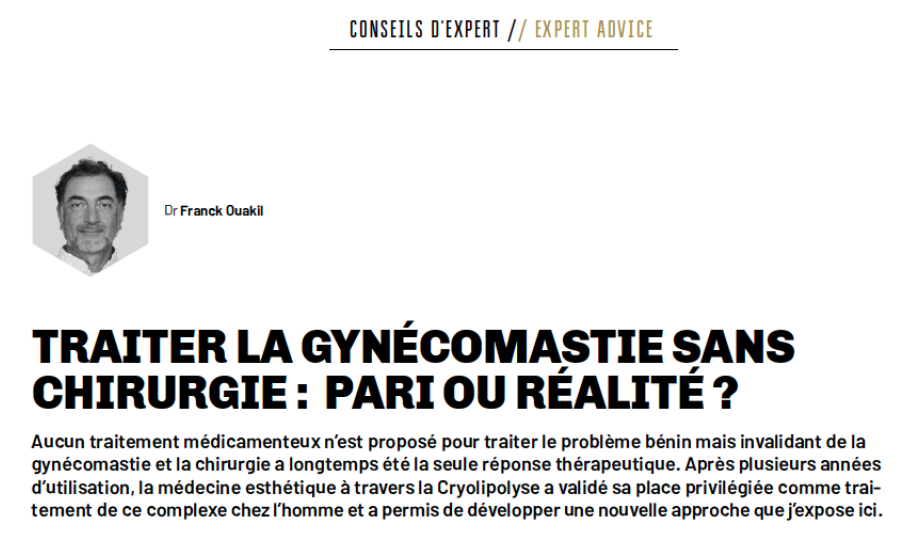 TRAITER LA GYNÉCOMASTIE SANS CHIRURGIE : PARI OU RÉALITÉ ?